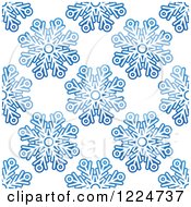 Poster, Art Print Of Seamless Pattern Background Of Blue Snowflakes 9