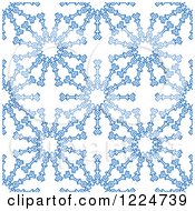 Poster, Art Print Of Seamless Pattern Background Of Blue Snowflakes 4