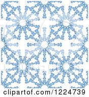 Seamless Pattern Background Of Blue Snowflakes 4