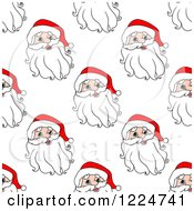 Poster, Art Print Of Seamless Pattern Background Of Santas 5