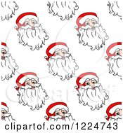 Poster, Art Print Of Seamless Pattern Background Of Santas 7