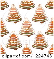 Poster, Art Print Of Seamless Background Pattern Of Bell Shaped Christmas Gingerbread Cookies 2