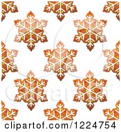 Poster, Art Print Of Seamless Background Pattern Of Snowflake Shaped Christmas Gingerbread Cookies