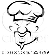 Poster, Art Print Of Happy Black And White Male Chef Wearing A Toque Hat 7