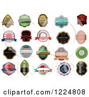 Clipart Of A Retail Quality Labels With Sample Text 7 Royalty Free Vector Illustration