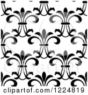 Poster, Art Print Of Seamless Background Pattern Of Vintage Floral Scrolls