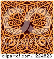 Clipart Of A Seamless Brown And Orange Arabic Or Islamic Design 4 Royalty Free Vector Illustration by Vector Tradition SM