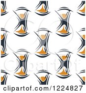 Clipart Of A Seamless Background Pattern Of Hourglasses Royalty Free Vector Illustration