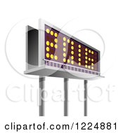 Clipart Of A 3d Illuminated 2016 New Year Billboard Royalty Free Illustration