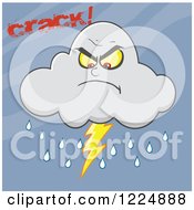 Clipart Of A Mad Lightning Storm Cloud Mascot Cracking In A Dark Sky Royalty Free Vector Illustration