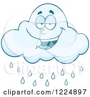 Smiling Rain Cloud Mascot