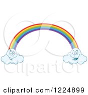 Poster, Art Print Of Rainbow And Two Happy Clouds