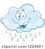 Poster, Art Print Of Happy Rain Cloud Mascot