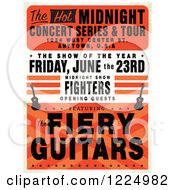 Poster, Art Print Of Distressed Guitar Concert Poster With Sample Text