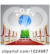 Poster, Art Print Of Red Carpet Leading To A 2014 New Year Doorway 3