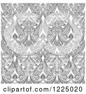 Ornate Gray Seamless Art Nouveau Pattern Background