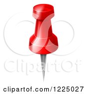 Clipart Of A Red Pin Royalty Free Vector Illustration by AtStockIllustration