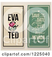 Poster, Art Print Of Vintage Save The Date With A Pink Tulip And Sample Text