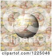 Poster, Art Print Of 3d Colorful Fractal Sphere Over The Same Pattern