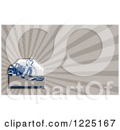 Clipart Of A Retro Drainage Cleaner Background Or Business Card Design Royalty Free Illustration