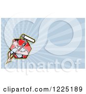 Clipart Of A House Painter Background Or Business Card Design Royalty Free Illustration