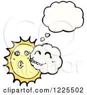 Poster, Art Print Of Thinking Sun Being Kissed By A Cloud
