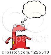 Poster, Art Print Of Thinking Scared Red Frog