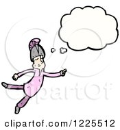 Clipart Of A Thinking Man In Pink And A Trojan Hat Royalty Free Vector Illustration