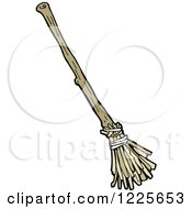 Clipart Of A Straw Broom Royalty Free Vector Illustration