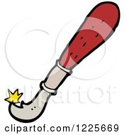 Clipart Of A Pruning Knife Royalty Free Vector Illustration