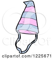 Clipart Of A Blue And Pink Party Hat Royalty Free Vector Illustration by lineartestpilot
