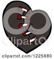 Clipart Of A Stitched Heart Royalty Free Vector Illustration by lineartestpilot