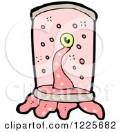 Clipart Of An Eye In A Tentacled Jar Royalty Free Vector Illustration by lineartestpilot