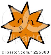 Poster, Art Print Of Puckered Orange Star