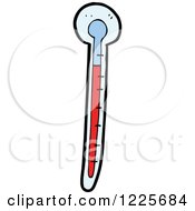 Clipart Of A Thermometer Royalty Free Vector Illustration by lineartestpilot