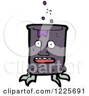 Clipart Of A Monster Pot Royalty Free Vector Illustration