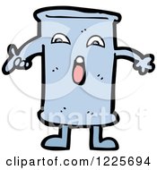 Clipart Of A Shouting Blue Can Royalty Free Vector Illustration