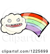 Poster, Art Print Of Happy Cloud With A Rainbow