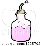 Clipart Of A Pink Cruet Dispenser Royalty Free Vector Illustration