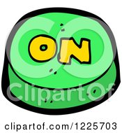 Clipart Of A Green On Button Royalty Free Vector Illustration by lineartestpilot