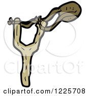 Clipart Of A Slingshot Royalty Free Vector Illustration by lineartestpilot