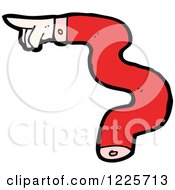 Clipart Of A Pointing Severed Arm And Hand Royalty Free Vector Illustration