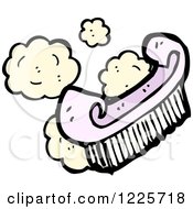 Clipart Of A Finger Nail Brush And Dust Royalty Free Vector Illustration by lineartestpilot