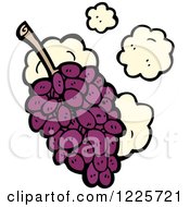 Clipart Of Dusty Purple Grapes Royalty Free Vector Illustration