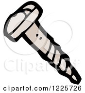 Clipart Of A Screw Royalty Free Vector Illustration