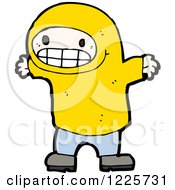 Clipart Of A Grinning Boy In A Hodie Royalty Free Vector Illustration by lineartestpilot