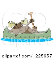 Poster, Art Print Of Moose In A Canoe