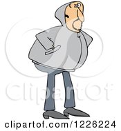 Poster, Art Print Of Caucasian Man Wearing A Hoody Sweater