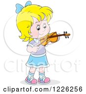 Poster, Art Print Of Caucasian Girl Violinist