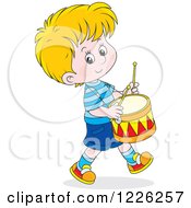 Caucasian Boy Drummer